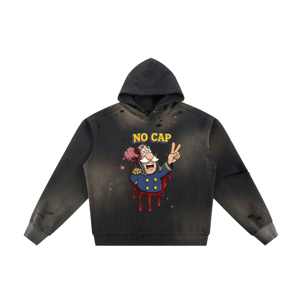 NO CAP WASHED HOODIE