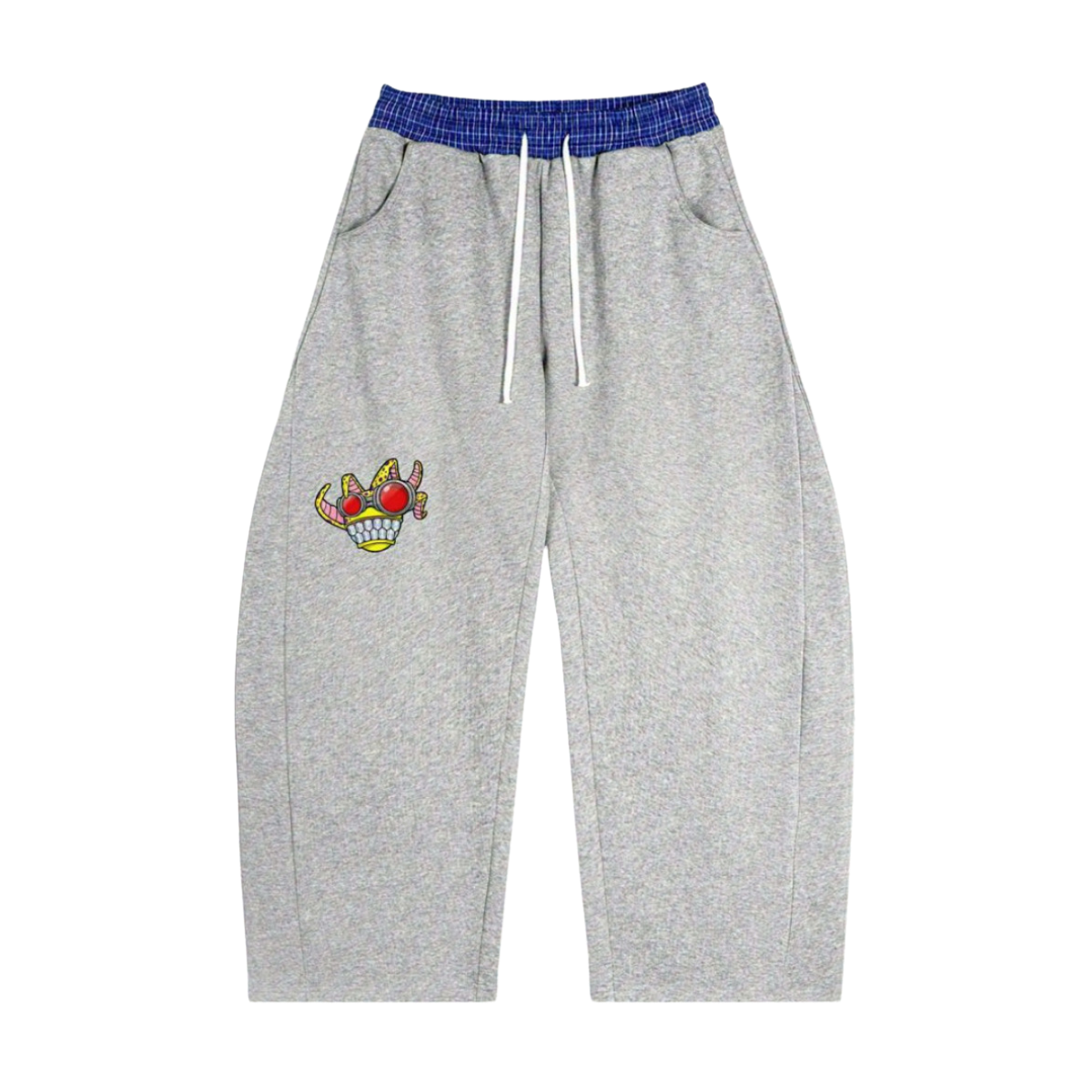 PLAID-LINED SWEATPANTS