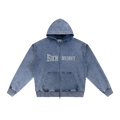 DENIM ZIP-UP
