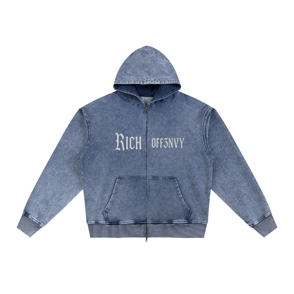 DENIM ZIP-UP